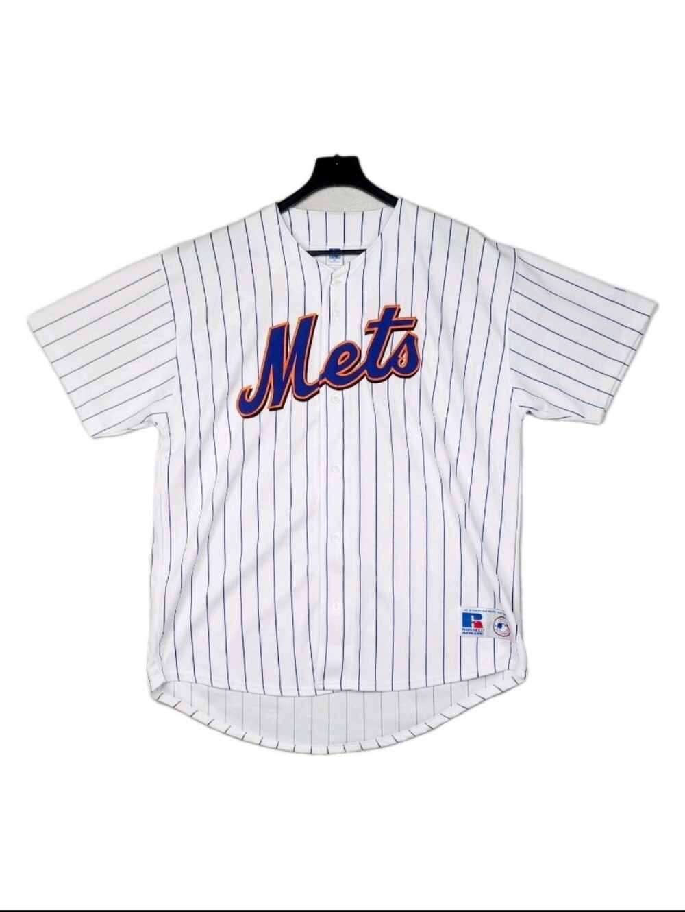 Vintage Russell Athletic New York Mets MLB Baseball Jersey Pinstripe Men's XL